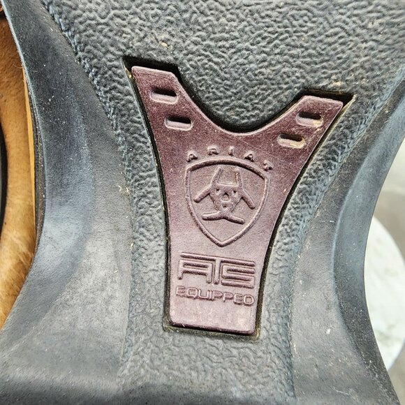 Ariat Shoes Womens Size 7 Mendocino Tassel Clog Brown Leather Slip-On *Read* - Picture 4 of 14